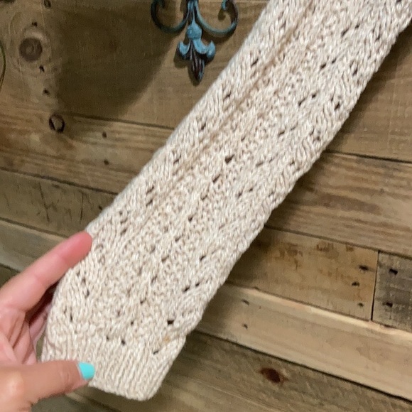 EddieBauer Oatmeal Chunky Button Up Shawl Sweater - Picture 6 of 6